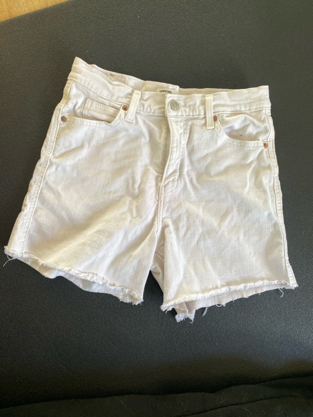 Levi’s Heritage High Rise Shorts off White Denim Women’s Cutoff Shorts 6